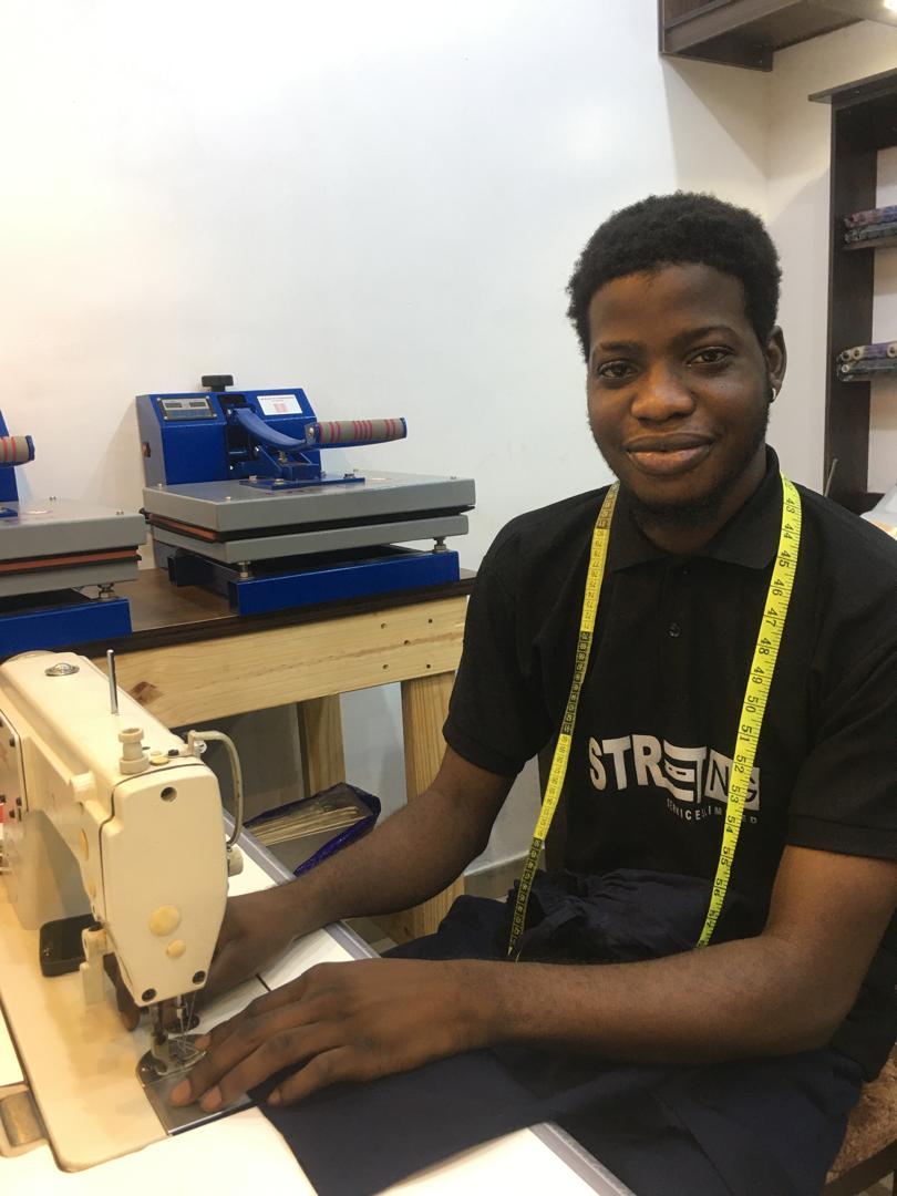 Skilled tailor at work